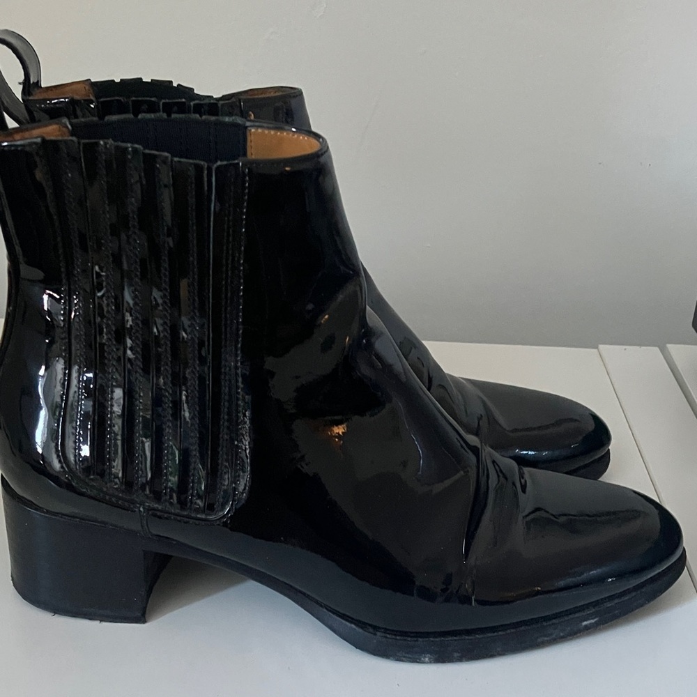 Veronique Branquinho Patent Chelsea Boots, 40